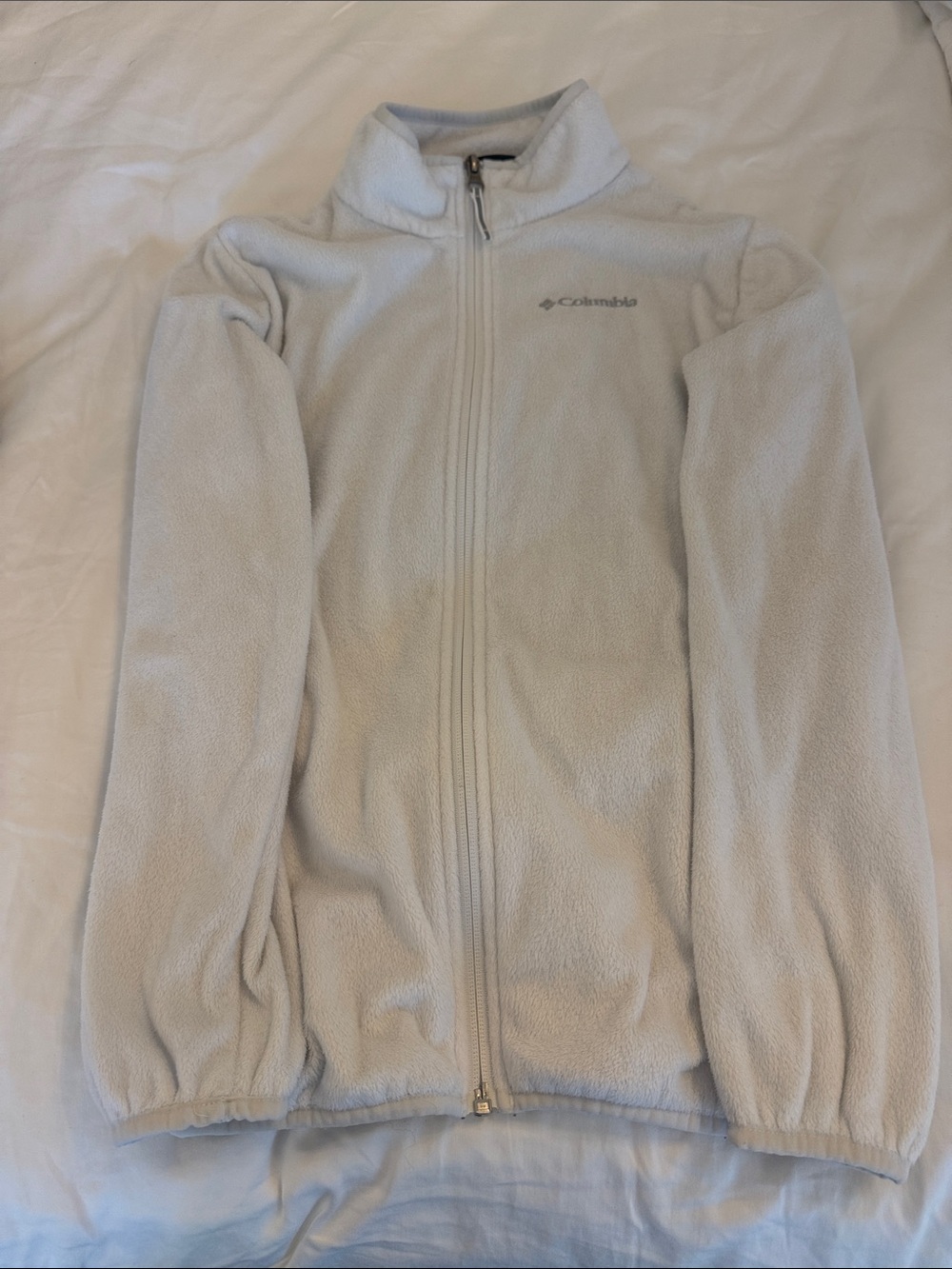 Columbia girls White Fleece Full-Zip Jacket